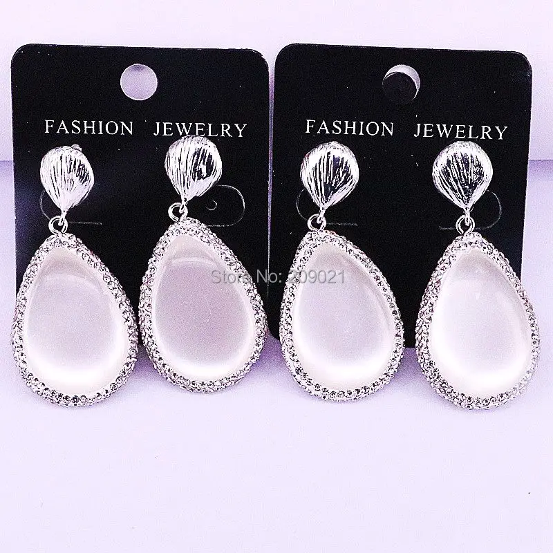 5Pairs Natural cat eye stone Water Drop dangle earring pave crystal rhinestone gems jewelry Earrings for Women
5Pairs Natural cat eye stone Water Drop dangle earring pave crystal rhinestone gems jewelry Earrings for Women