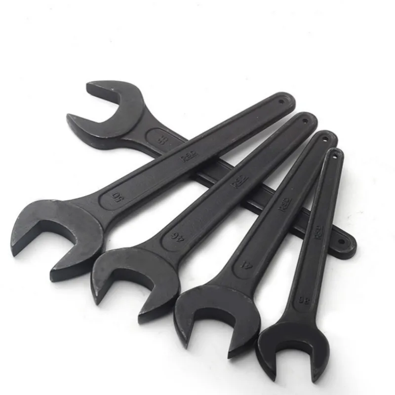 1pcs Heavy duty single ended open spanner straight handle black 24/27/30/32/34/36/38/41 hand tool | Инструменты