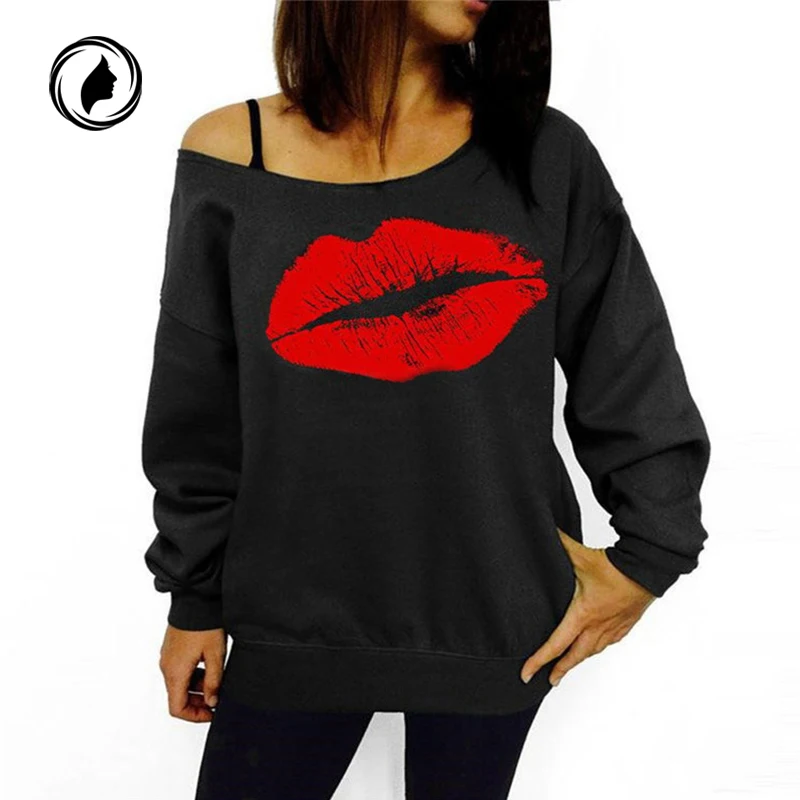 Autumn Hoodies Plus Size Women Sweatshirts Sexy Red Big Lips Printed Off Shoulder Long Sleeve harajuku Pullovers Hoodie 2018
Autumn Hoodies Plus Size Women Sweatshirts Sexy Red Big Lips Printed Off Shoulder Long Sleeve harajuku Pullovers Hoodie 2018