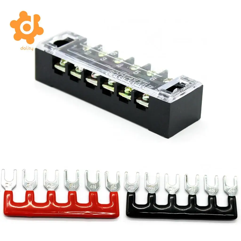 Dolity 600V 15A 6 позиций проволочные барьерные полосы двухрядные Винтовые клеммные
