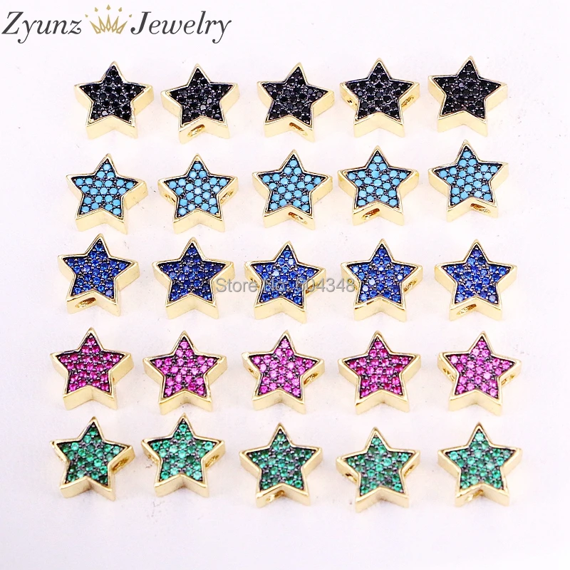 20PCS ZYZ330-2696 Gold Color zircon star Beads CZ Zircon Mini five-pointed star spacer beads for DIY Jewelry accessories
20PCS ZYZ330-2696 Gold Color zircon star Beads CZ Zircon Mini five-pointed star spacer beads for DIY Jewelry accessories