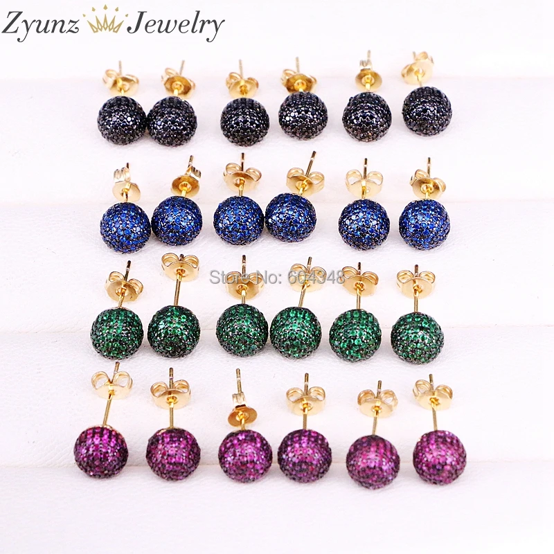 5Pairs ZYZ338-0287 Fashion Jewelry Mix Color CZ Cubic Zirconia Round Ball Stud Earrings for Women Birthday Gifts 8MM/ 10MM
5Pairs ZYZ338-0287 Fashion Jewelry Mix Color CZ Cubic Zirconia Round Ball Stud Earrings for Women Birthday Gifts 8MM/ 10MM