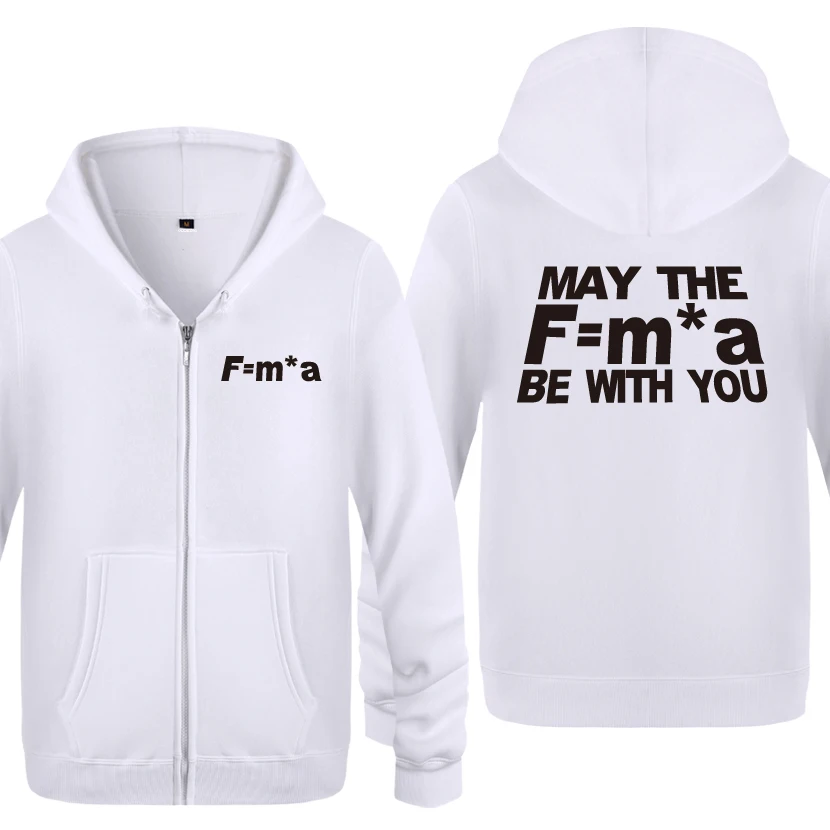May The F = M_A Be With You - Newtons Force Law забавные новые толстовки для мужчин 2018 мужские флисовые кардиганы на молнии толстовки с капюшоном
May The F = M_A Be With You - Newtons Force Law забавные новые толстовки для мужчин 2018 мужские флисовые кардиганы на молнии толстовки с капюшоном