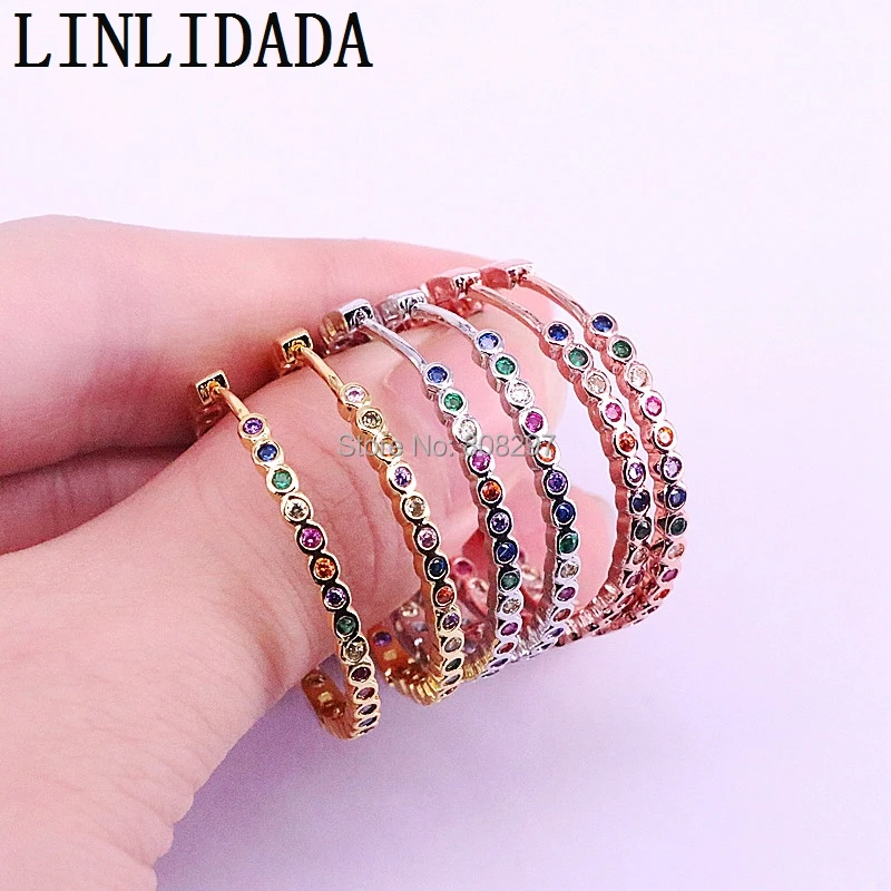 New Arrived 5Pairs Fashion CZ round circle colorful Earring for Women, Mix Color delicate Zirconia Wedding hoop Earrings
New Arrived 5Pairs Fashion CZ round circle colorful Earring for Women, Mix Color delicate Zirconia Wedding hoop Earrings