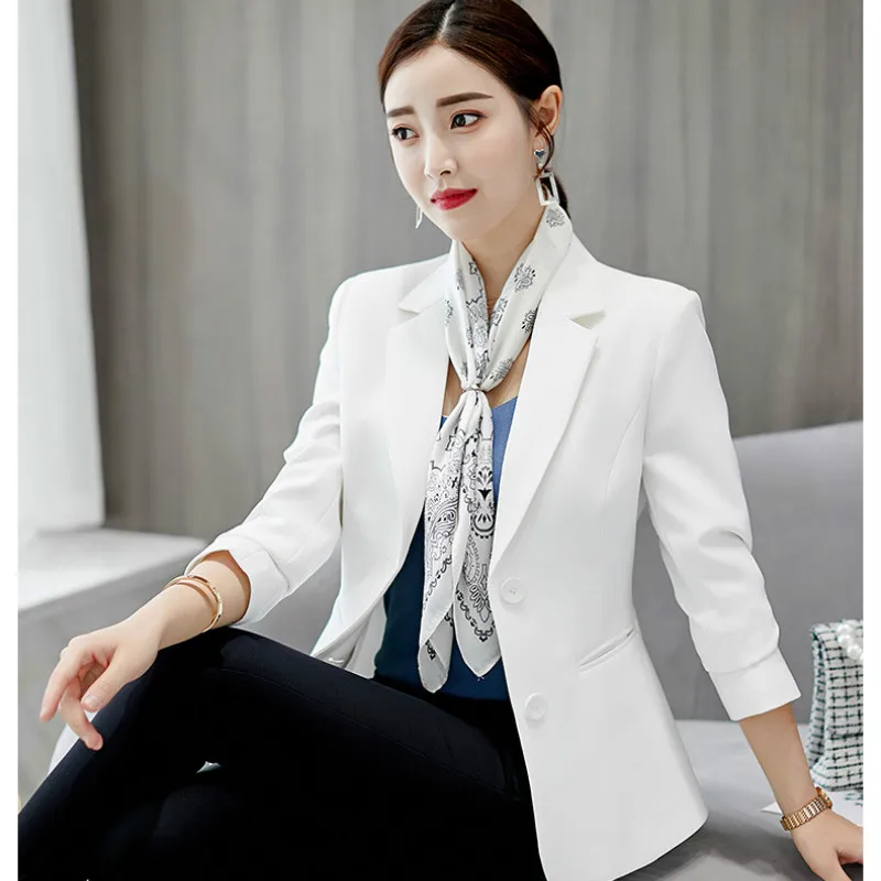 Women White Blazer Jacket Office Lady Work Suit Jacket Casual Fashion Outwear Autumn Windbreaker Notched Female Clothing 2019
Women White Blazer Jacket Office Lady Work Suit Jacket Casual Fashion Outwear Autumn Windbreaker Notched Female Clothing 2019
