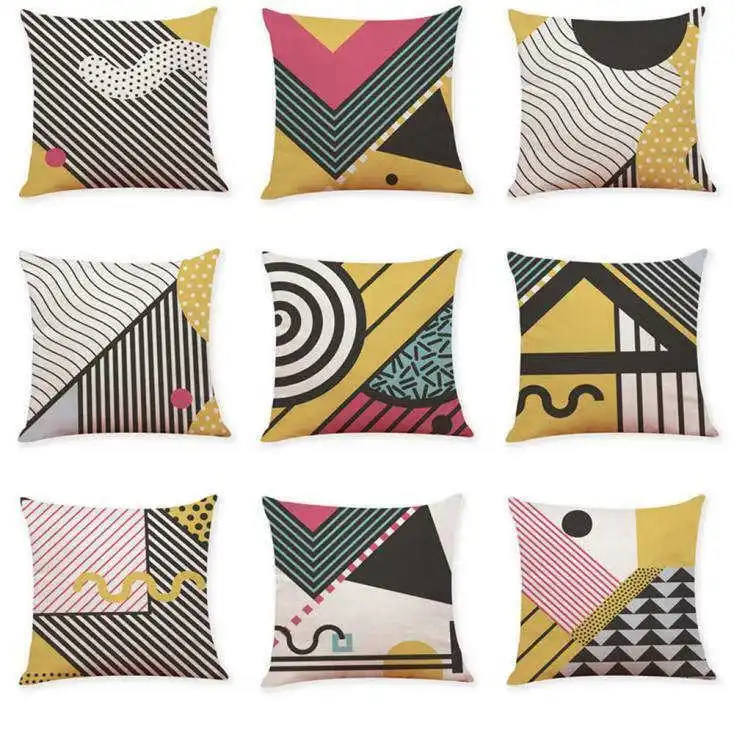 Geometric Cotton Pillow Case Waist Throw Cushion Soft Back Cushion Home Latest Room Gifts Single Sides Printing
Geometric Cotton Pillow Case Waist Throw Cushion Soft Back Cushion Home Latest Room Gifts Single Sides Printing