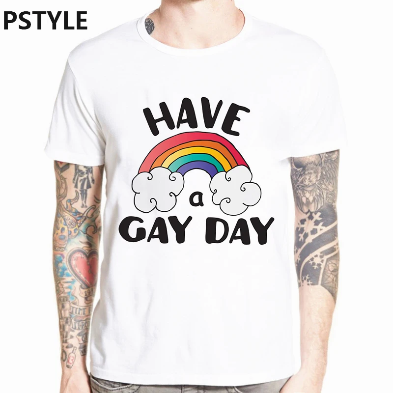 Стильная Футболка с принтом have gay day LGBT pride летняя футболка рукавами шортами