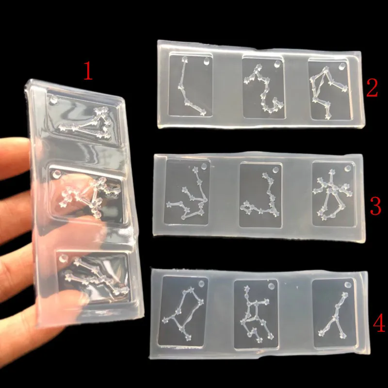 The new mirror crystal drops of 12 zodiac pendant silicone rubber mold perforated from pendant jewelry
The new mirror crystal drops of 12 zodiac pendant silicone rubber mold perforated from pendant jewelry