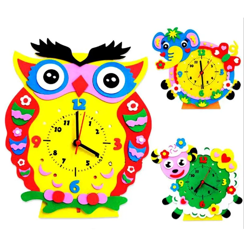DIY 3D Clock Wooden Toys Puzzle Cartoon EVA Animal for Kids Baby Arts Crafts 2019 Assembled Creative Educational Toy Random Send
DIY 3D Clock Wooden Toys Puzzle Cartoon EVA Animal for Kids Baby Arts Crafts 2019 Assembled Creative Educational Toy Random Send