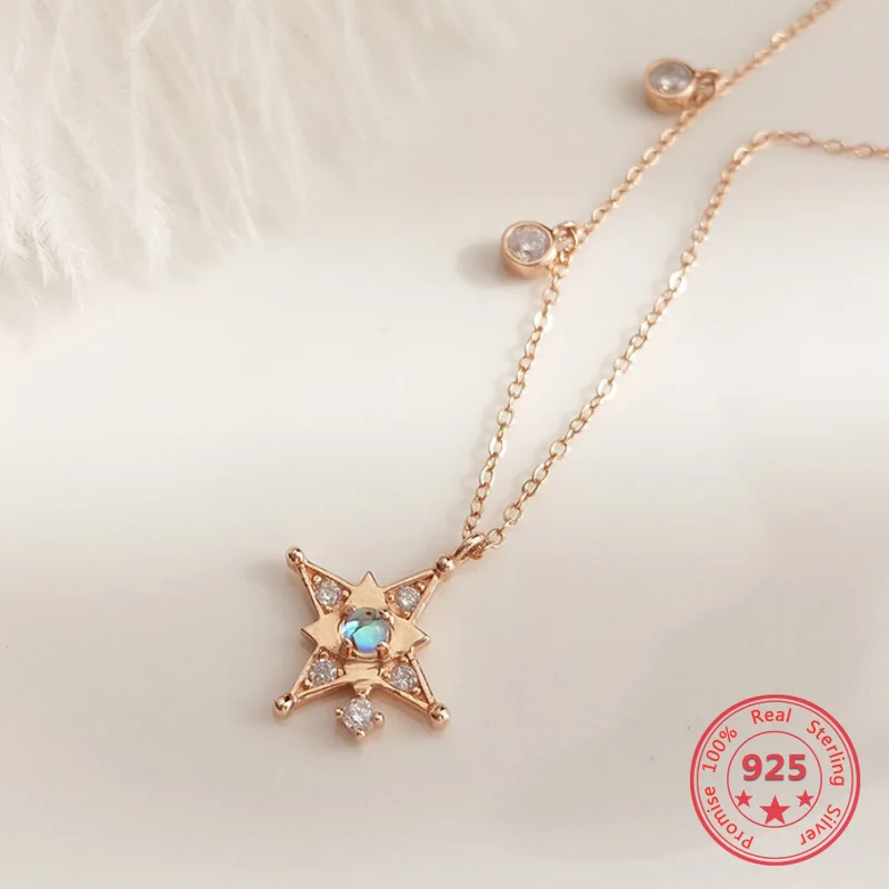 Korea New Style 925 Sterling Silver for Women Simple Fashion Chic Gold Zircon Pendant Necklace Jewelry
Korea New Style 925 Sterling Silver for Women Simple Fashion Chic Gold Zircon Pendant Necklace Jewelry