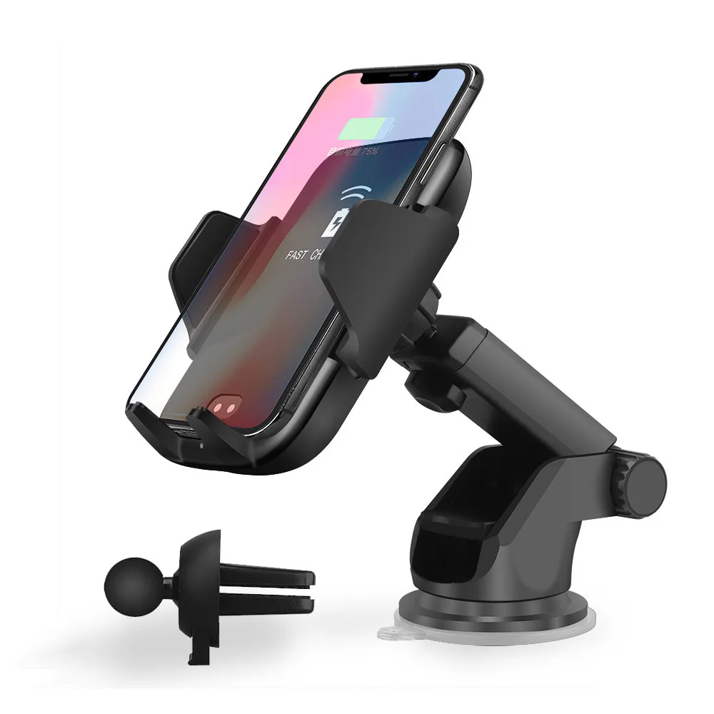 iONCT Intelligent Sensor Car Phone Holder for iPhone X XS Max Wireless Charger Universal Mount Mobile Stand | Мобильные телефоны и