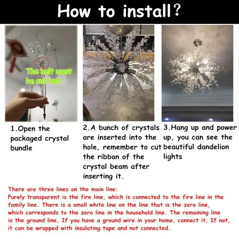 Modern Crystal Chandelier LED Firework Pendant Lamp Dandelion-shaped For Hotel Home living Resturant Bar Lighting GentelWay
Modern Crystal Chandelier LED Firework Pendant Lamp Dandelion-shaped For Hotel Home living Resturant Bar Lighting GentelWay