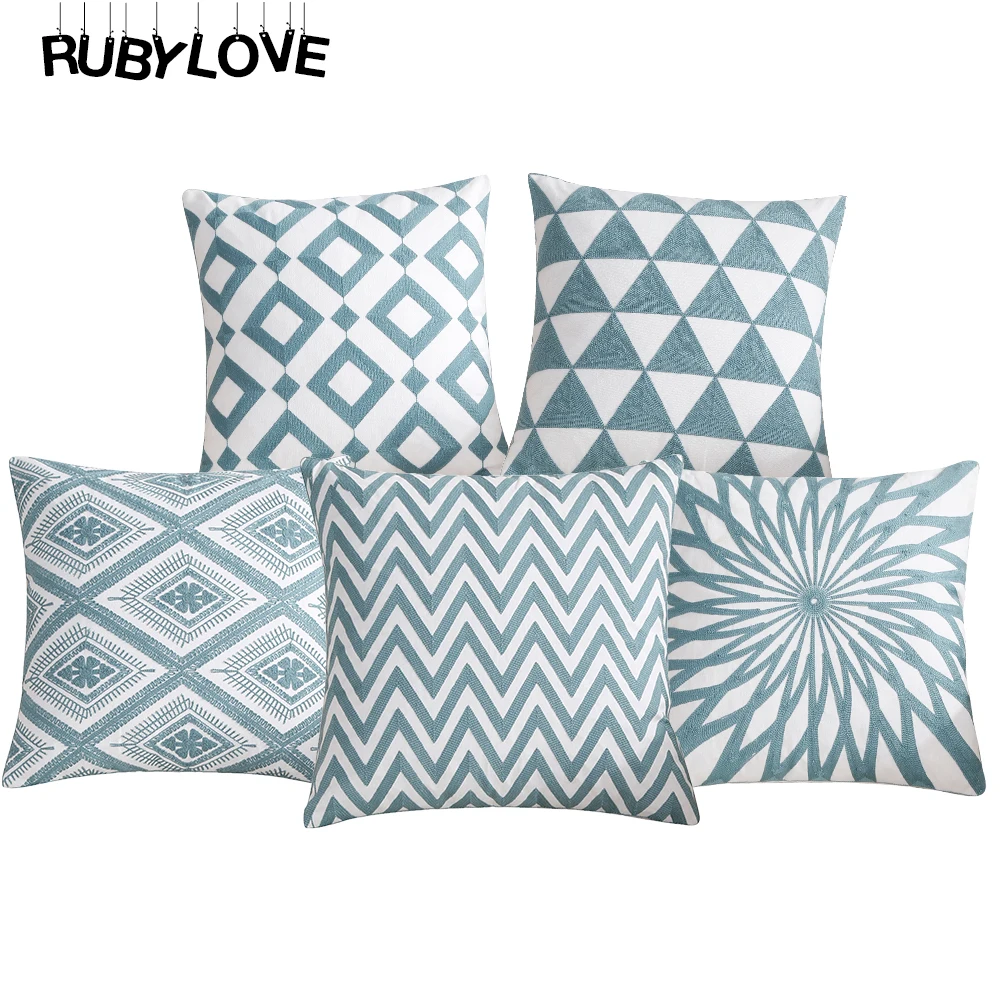 Thicken Christmas Cushion Cover Blue Embroidered Pillow Cover Geometry Decorative Pillow Case Sofa Car Pillowcase Home Decor
Thicken Christmas Cushion Cover Blue Embroidered Pillow Cover Geometry Decorative Pillow Case Sofa Car Pillowcase Home Decor
