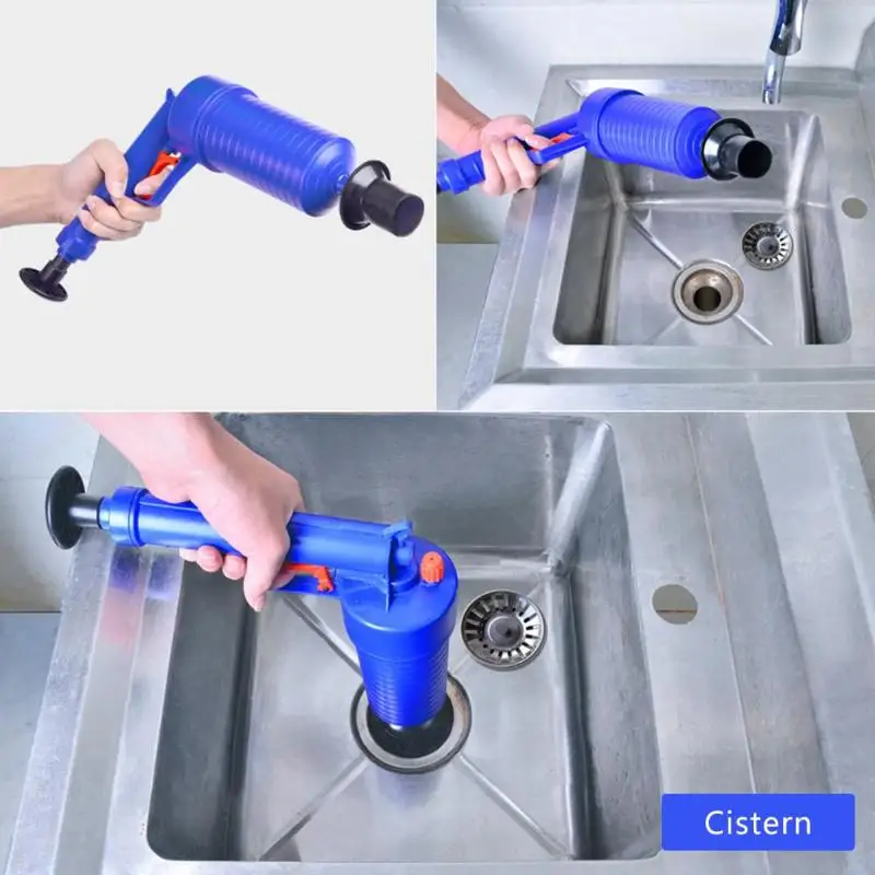 

NEW Air Power Drain Blaster Gun High Pressure Pipe Plunger Drain Cleaner Pump Pipeline Clogged Remover Bathroom Sink Toilet