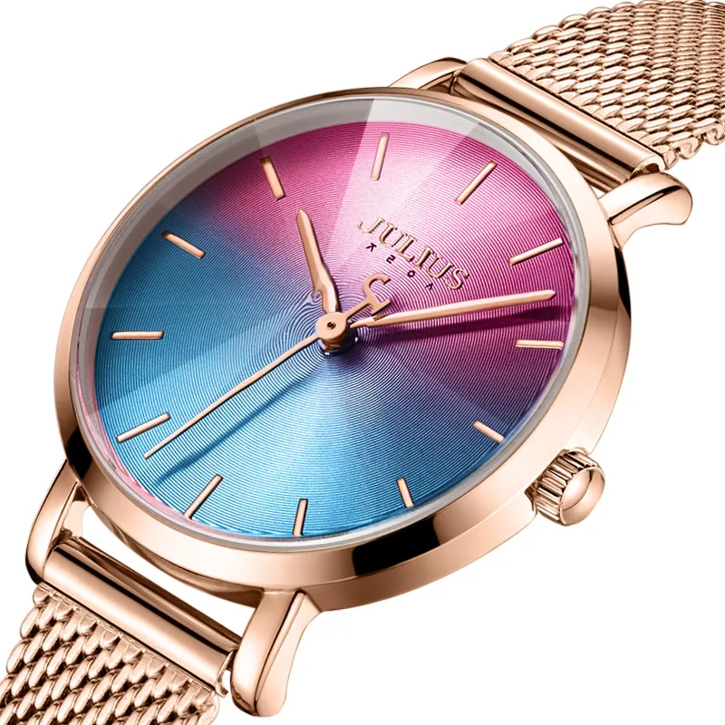 Ultrathin Julius Rainbow Colors Women's Watch Japan Mov't Lady Hours Fine Fashion Clock Bracelet Stainless Steel Girl's Gift Box
Ultrathin Julius Rainbow Colors Women's Watch Japan Mov't Lady Hours Fine Fashion Clock Bracelet Stainless Steel Girl's Gift Box