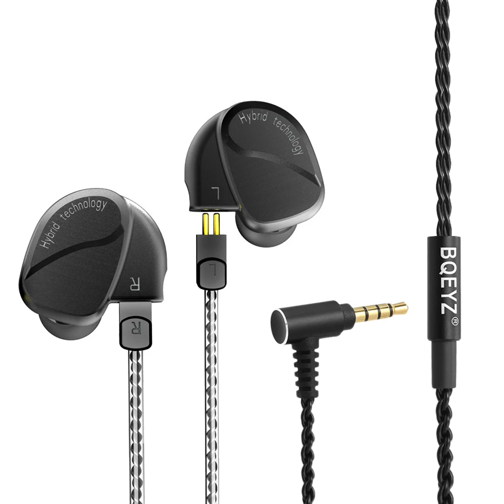 Гибридные динамические Hi Fi наушники BQEYZ K2 2BA + 2DD сделай сам проводные вкладыши