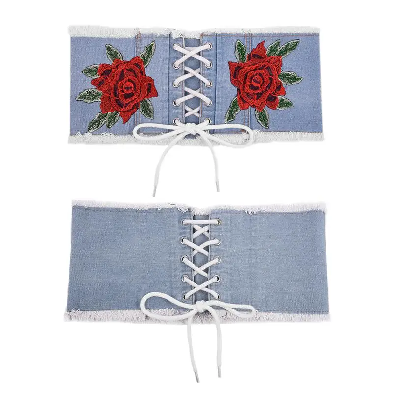 New Women Fashion Embroidered Rose Waistband Super Wide Holes Style Jean Waistband Women Wild Belt Hot Sale 2019
New Women Fashion Embroidered Rose Waistband Super Wide Holes Style Jean Waistband Women Wild Belt Hot Sale 2019