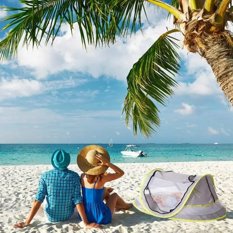 Baby Travel Bed, Portable baby beach tent UPF 50+ Sun Shelter, Baby Travel Tent Pop Up Mosquito Net and 2 Pegs, Ultralight Wei
Baby Travel Bed, Portable baby beach tent UPF 50+ Sun Shelter, Baby Travel Tent Pop Up Mosquito Net and 2 Pegs, Ultralight Wei