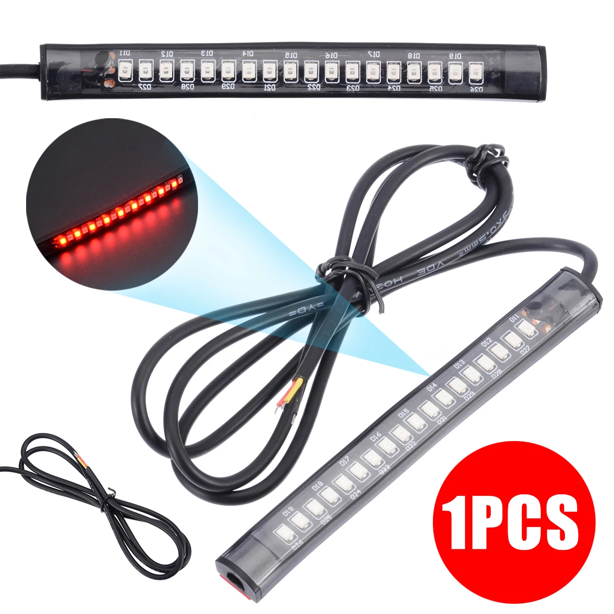 1pc Universal Flexible 18LED Motorcycle Light Bar Strip Tail Brake Stop Turn Signal Strip Light for Motorcycles
1pc Universal Flexible 18LED Motorcycle Light Bar Strip Tail Brake Stop Turn Signal Strip Light for Motorcycles
