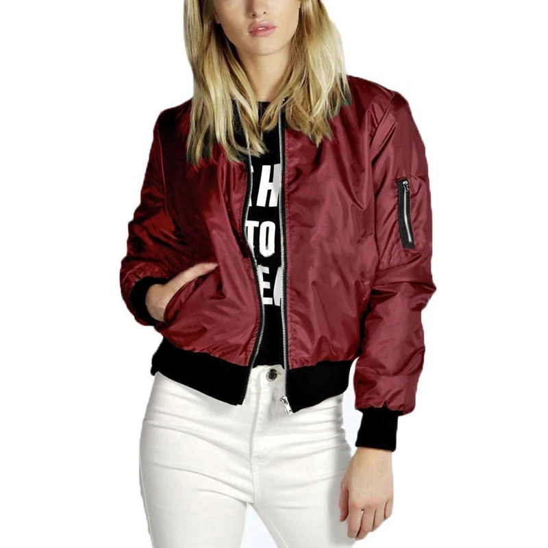 Spring Autumn Women Lady Thin Jackets Fashion Basic Bomber Jacket Long Sleeve Coat Casual Stand Collar Thin Slim Fit Outerwear
Spring Autumn Women Lady Thin Jackets Fashion Basic Bomber Jacket Long Sleeve Coat Casual Stand Collar Thin Slim Fit Outerwear