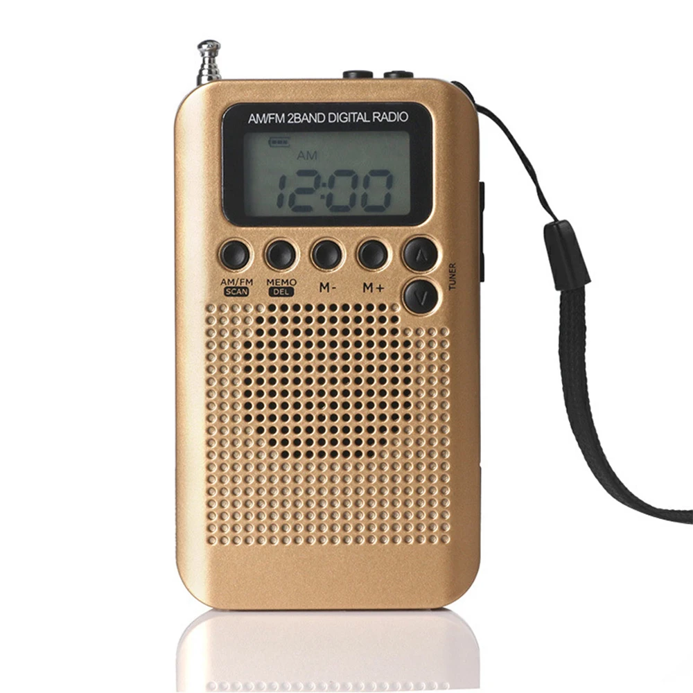 HRD 104 Портативный AM/FM стерео радио Карманный 2 полосный Цифровая настройка мини