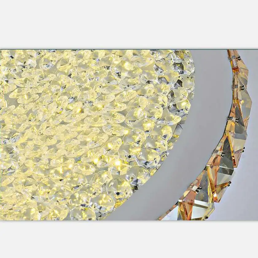 Modern Circular Creative Ceiling Light Simple k9 Crystal Lamp For Home Living room Bedroom Restaurant With LED Bulbs 110v-260v
Modern Circular Creative Ceiling Light Simple k9 Crystal Lamp For Home Living room Bedroom Restaurant With LED Bulbs 110v-260v