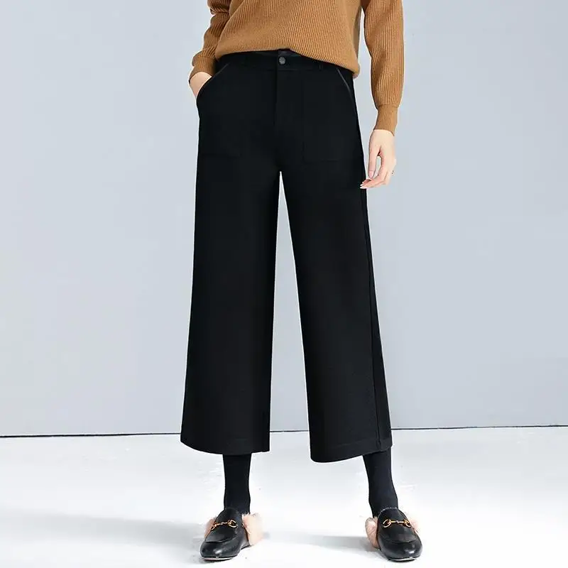Высокая Талия Свободные Pantalon большой Femme Palazzo Костюмы лето-осень Hiver зимние