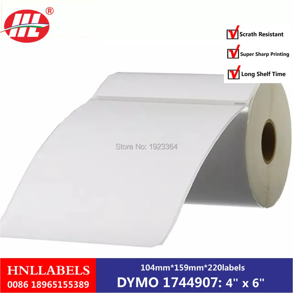 50X Dymo Ленточные этикетки от dymo 1744907 совместимость 4 "x 6" DYMO 104 мм * 159 220