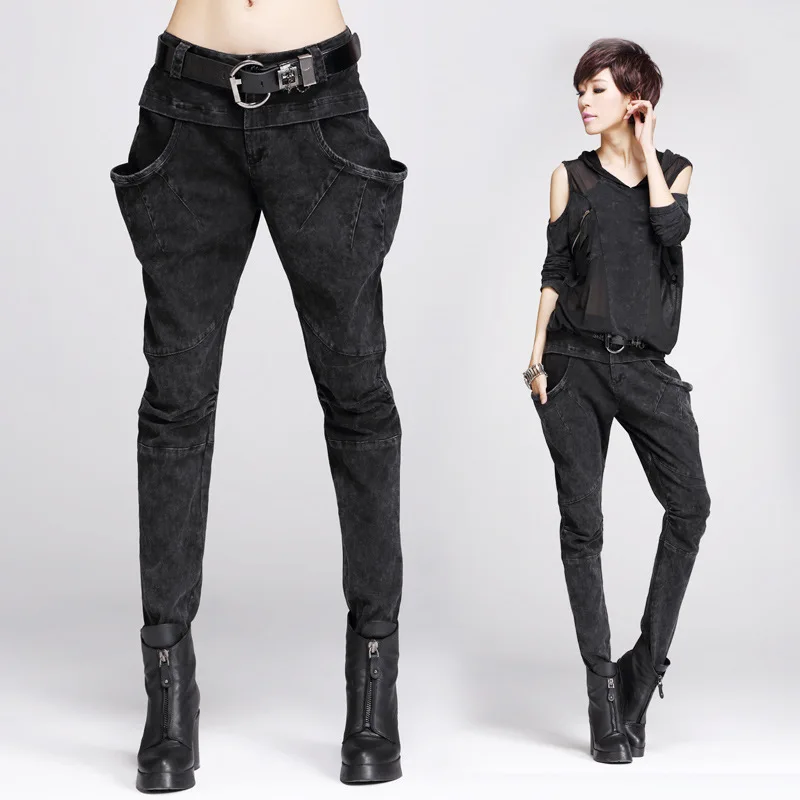 2018 New Fashion Casual Hip Hop Dance Big Poackets Pants women Washed black denim harem Trousers For Female skinny sweatpants
2018 New Fashion Casual Hip Hop Dance Big Poackets Pants women Washed black denim harem Trousers For Female skinny sweatpants