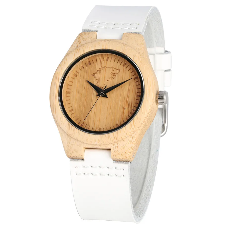 New 2019 Ladies Wooden Quartz Watch Casual Women's Watch White Genuine Leather Watchband Elegant Ice Wolf Display Wooden Clock
New 2019 Ladies Wooden Quartz Watch Casual Women's Watch White Genuine Leather Watchband Elegant Ice Wolf Display Wooden Clock