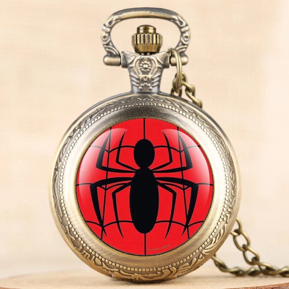 Spider Design Movie Theme Quartz Pocket Watch Retro Pendant Clock Fob Necklace Chain Best Gifts for Boys Support Dropshipping
Spider Design Movie Theme Quartz Pocket Watch Retro Pendant Clock Fob Necklace Chain Best Gifts for Boys Support Dropshipping