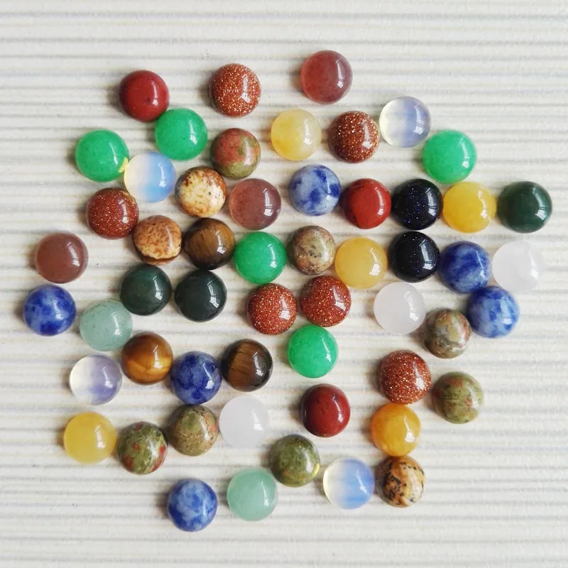fashion 6MM hight quality assorted natural stone round mixed charm cabochon bead for jewelry making Ring accessories 50Pcs/lot
fashion 6MM hight quality assorted natural stone round mixed charm cabochon bead for jewelry making Ring accessories 50Pcs/lot