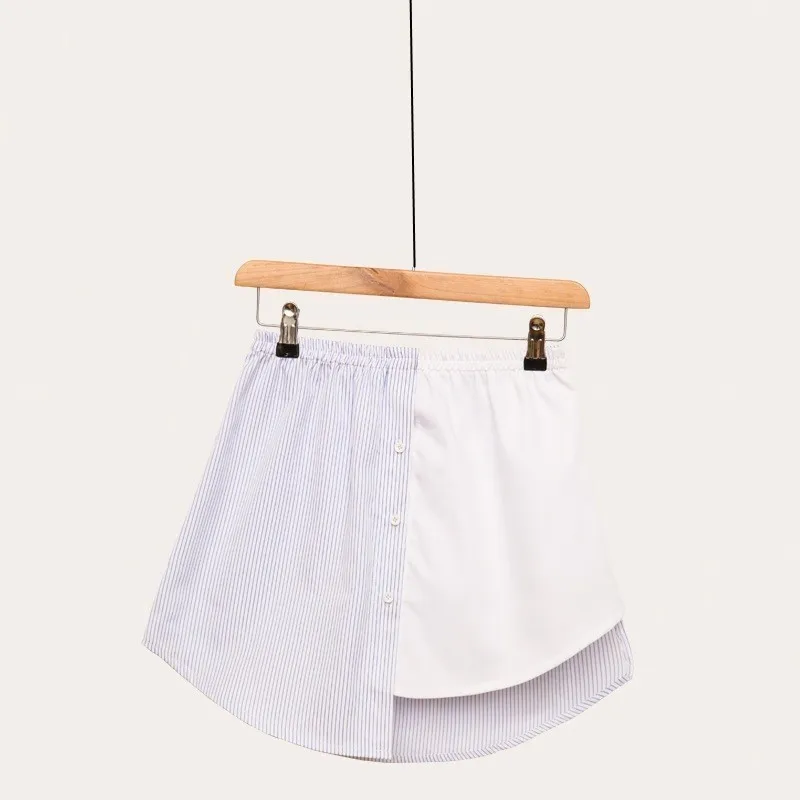 New 2019 Stripe Spelling Color Irregular False Shirt Skirt Half-body Skirt Female Skirts Wholesale drop shpper
New 2019 Stripe Spelling Color Irregular False Shirt Skirt Half-body Skirt Female Skirts Wholesale drop shpper
