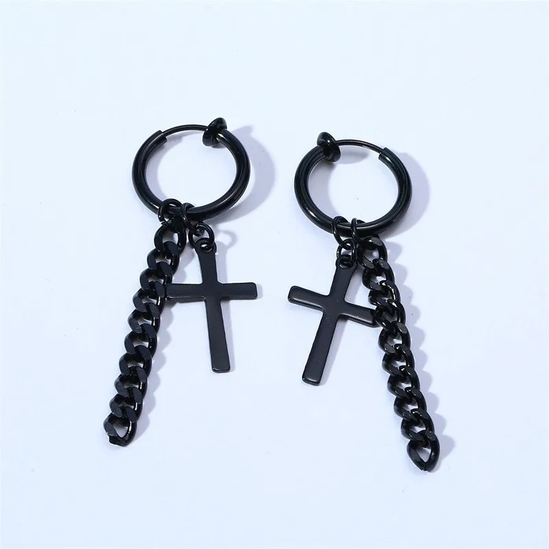 Vnox Freestyle Chain Tassel Drop Dangle Earrings for Men Woman Stainless Steel Cross Earring Unisex Ear Clip Jewelry
Vnox Freestyle Chain Tassel Drop Dangle Earrings for Men Woman Stainless Steel Cross Earring Unisex Ear Clip Jewelry