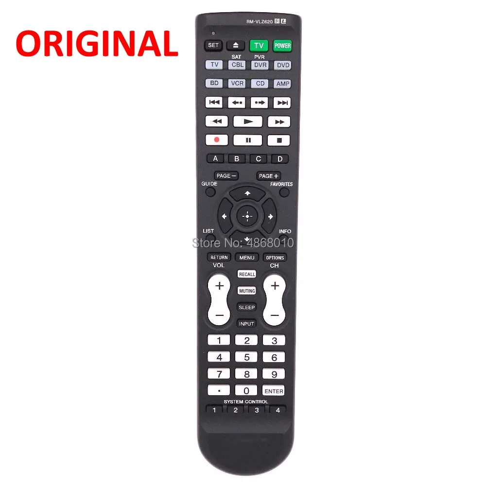 10PCS/LOT Original Remote RM-VLZ620 For SONY LED TV, VCR, DVD Learning function Controle Fernbedienung
10PCS/LOT Original Remote RM-VLZ620 For SONY LED TV, VCR, DVD Learning function Controle Fernbedienung