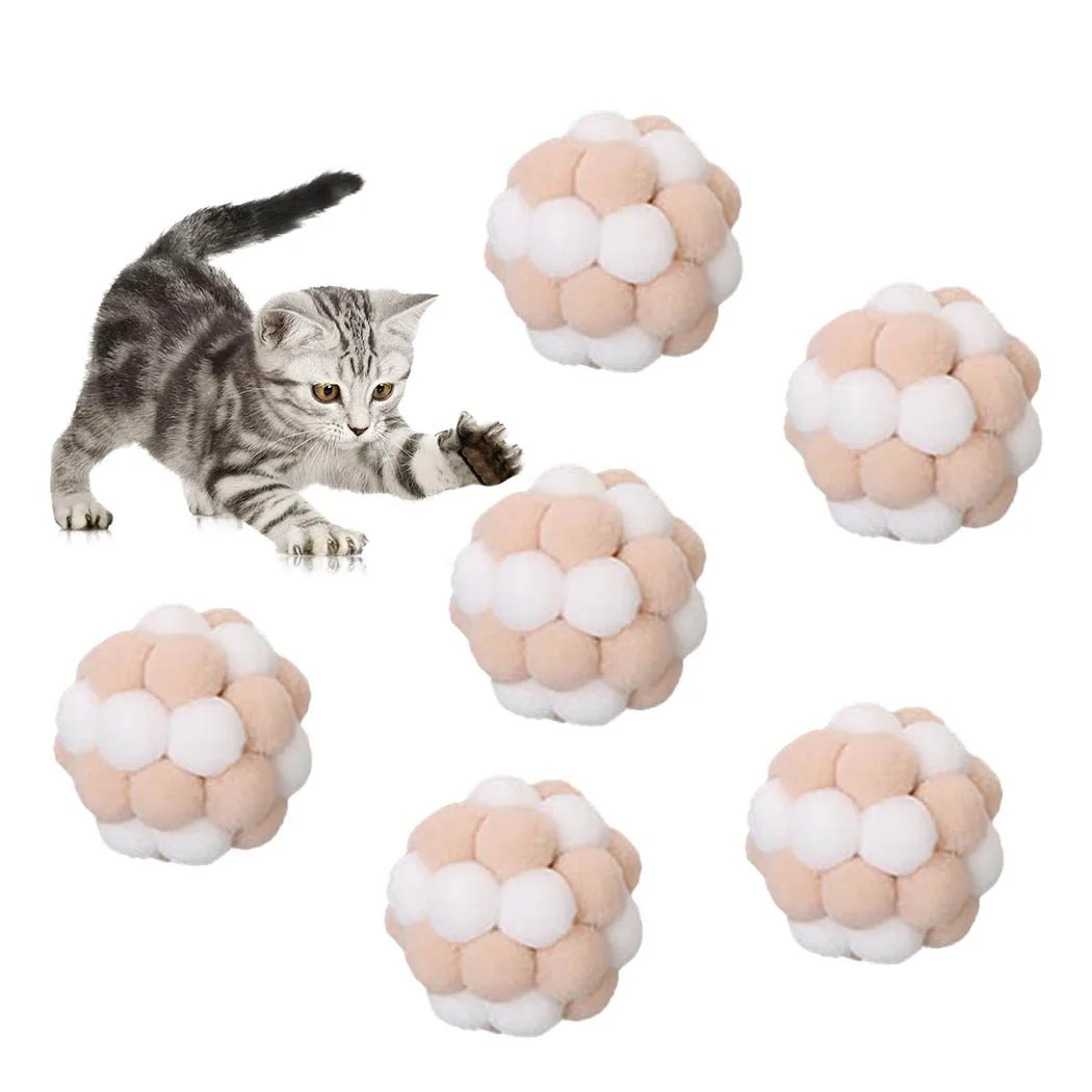 2019 New 6pcs Pet Cat Toys Colorful Handmade Bells Bouncy Ball Built-In Catnip Interactive Toy Playing Chew Toy for Cat Training
2019 New 6pcs Pet Cat Toys Colorful Handmade Bells Bouncy Ball Built-In Catnip Interactive Toy Playing Chew Toy for Cat Training