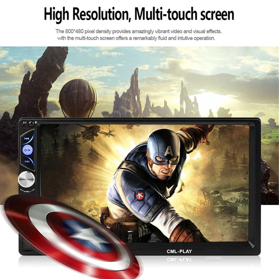 7 inch 2 din Car Radio MP5 Multimedia Player Bluetooth hands free FM/TF/USB Steering Wheel Control
7 inch 2 din Car Radio MP5 Multimedia Player Bluetooth hands free FM/TF/USB Steering Wheel Control