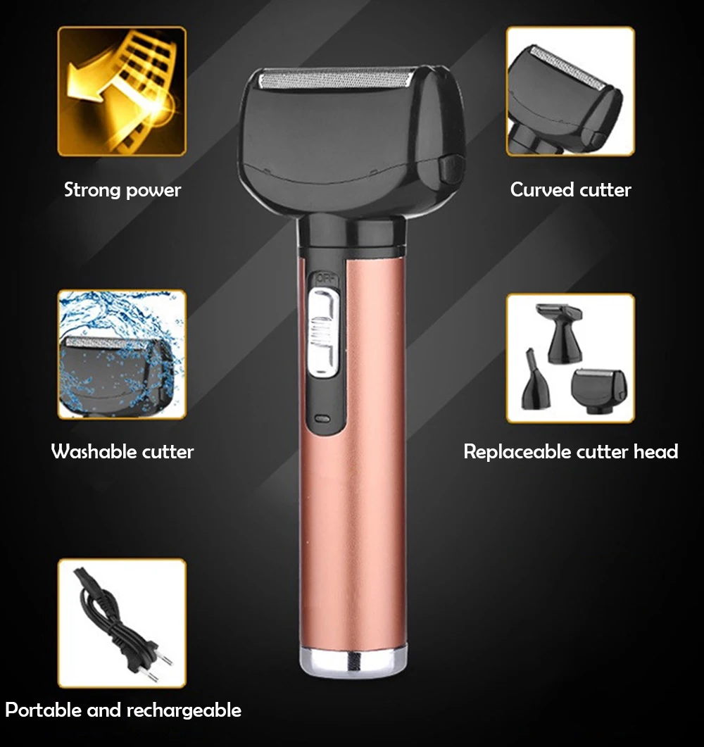 4 In 1 Rechargeable Nose Hair Trimmer For Men Electric Clipper Hair Removal Shaving Razor Women Eyebrow Beard Face Hairs Cut 
4 In 1 Rechargeable Nose Hair Trimmer For Men Electric Clipper Hair Removal Shaving Razor Women Eyebrow Beard Face Hairs Cut