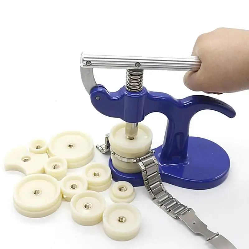 2021 Hot sale Watch Case Press 12 Dies Watch Crystal Front Back Case Cover Screw Press Presser Close Watchmakers Repair Kit Tool
2021 Hot sale Watch Case Press 12 Dies Watch Crystal Front Back Case Cover Screw Press Presser Close Watchmakers Repair Kit Tool