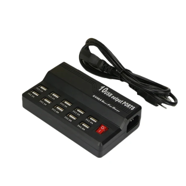Universal 5V 1.5V-5A Portable 12 Ports Usb Wall Travel Charger Desktop Hub Multi Port Rapid Adapter W858 Eu P | Электроника