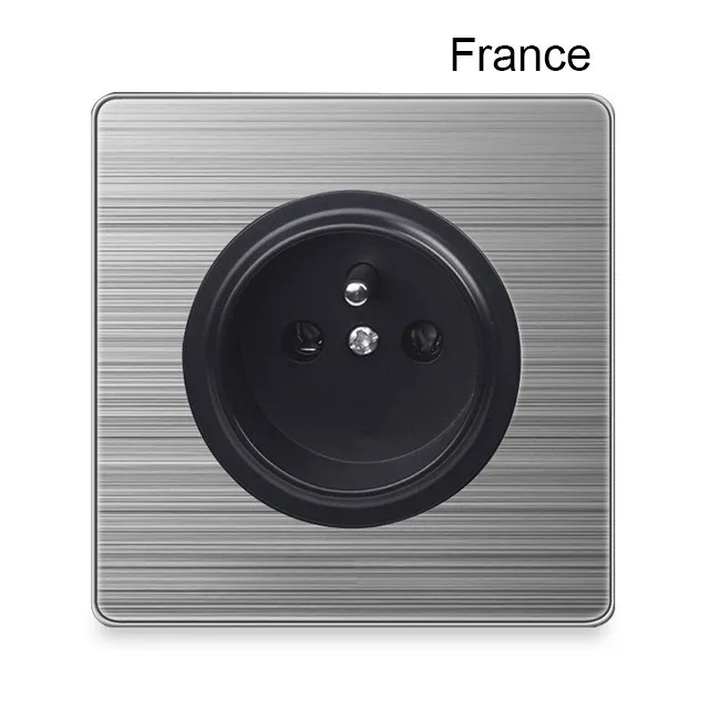 86 type France Socket 1 2 3 Gang 1 2 Way home switch Press button with led brushed stainless steel switch Germany UK US socket
86 type France Socket 1 2 3 Gang 1 2 Way home switch Press button with led brushed stainless steel switch Germany UK US socket