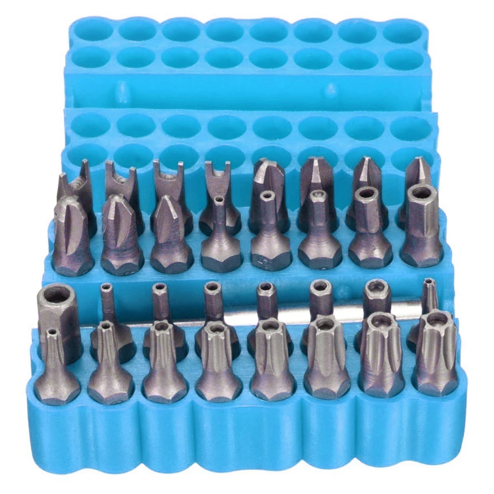 33pcs Tamper Proof CRV6150 Torx Hex Star Bit Set with Magnetic Holder for Drills Screwdriver Nutdrivers Tools with Storage Case
33pcs Tamper Proof CRV6150 Torx Hex Star Bit Set with Magnetic Holder for Drills Screwdriver Nutdrivers Tools with Storage Case
