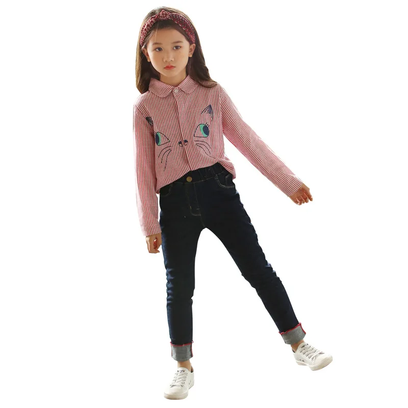 2018 Girls New Style Striped Long-Sleeve Shirt han ban Cartoon Coat a Generation of Fat
2018 Girls New Style Striped Long-Sleeve Shirt han ban Cartoon Coat a Generation of Fat