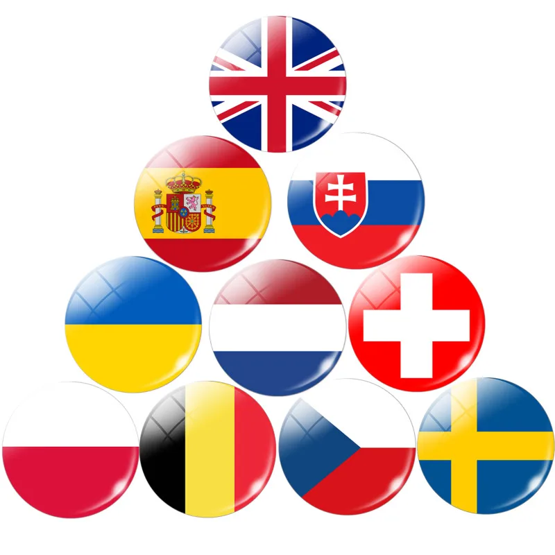 Europe Country Flag Patterns 25mm Round Photo Glass Cabochon Fit Base Setting DIY Jewelry Components Flat Back Making Findings
Europe Country Flag Patterns 25mm Round Photo Glass Cabochon Fit Base Setting DIY Jewelry Components Flat Back Making Findings