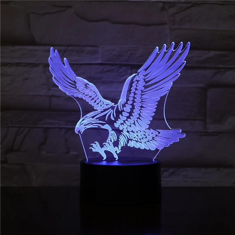 Eagle Lampe 3D Illusion Nightlight Colorful Hawk Touch Desk Light Bedside Lamp Acrylic Remote Light for Office Decor 2341
Eagle Lampe 3D Illusion Nightlight Colorful Hawk Touch Desk Light Bedside Lamp Acrylic Remote Light for Office Decor 2341