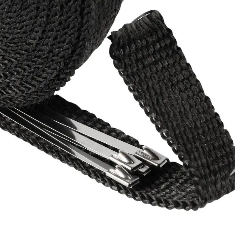 VODOOL 5m Thermal Exhaust Tape Motorcycle Pipe Tube Wrap Header Heat Resistant Cloth With Steel Ties For Car Motorbike | Автомобили и