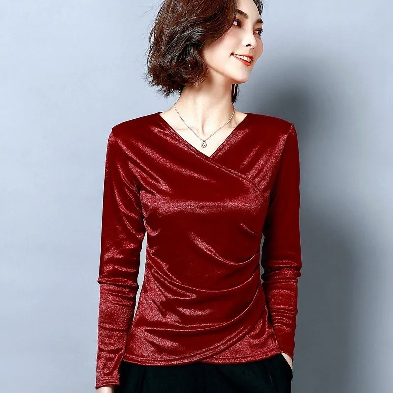 Spring T-shirt Women Korean V-neck Solid Color Slim T Shirt pullover Tops Long-sleeved Ulzzang Short female Tshirt Clothes ZO003
Spring T-shirt Women Korean V-neck Solid Color Slim T Shirt pullover Tops Long-sleeved Ulzzang Short female Tshirt Clothes ZO003