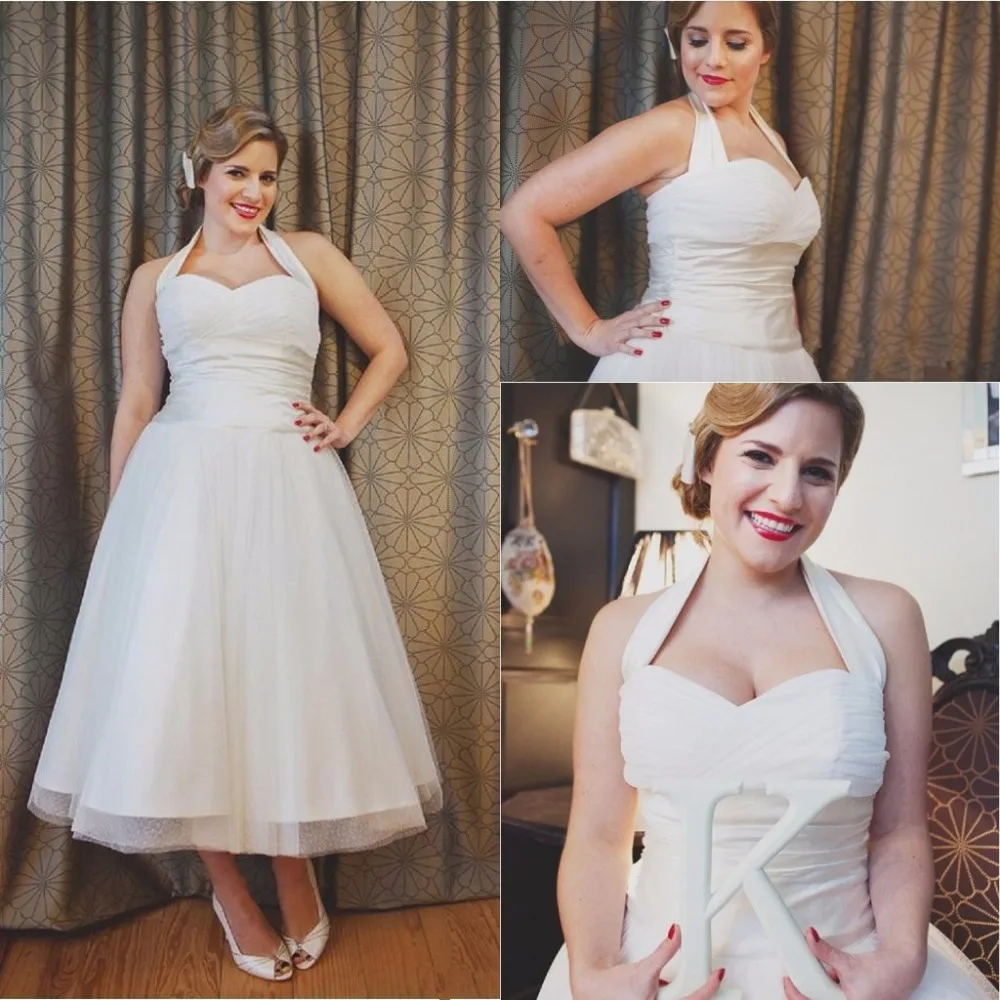Simple Plus Size Wedding Dress Tea Length 2021 Vestidos De Boda Sexy Halter Summer Beach Bridal Gowns Custom Made
Simple Plus Size Wedding Dress Tea Length 2021 Vestidos De Boda Sexy Halter Summer Beach Bridal Gowns Custom Made