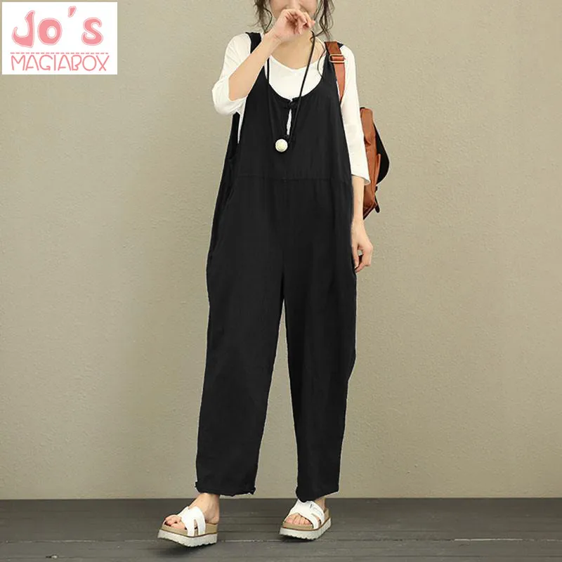 2019 Korean Ladies Loose Rompers Womens Ankle-Length Jumpsuit Overalls Female Casual Sleeveless Wide Leg Jumpsuits Elegant Pants
2019 Korean Ladies Loose Rompers Womens Ankle-Length Jumpsuit Overalls Female Casual Sleeveless Wide Leg Jumpsuits Elegant Pants