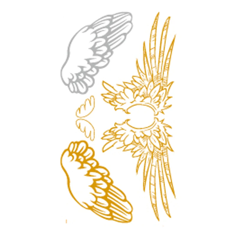 Wyuen Metallic Gold Silver Wing Fake Tatoo Body Art Temporary Tattoos Flash Tattoo Women Body Art Tattoo Stickers TX-015
Wyuen Metallic Gold Silver Wing Fake Tatoo Body Art Temporary Tattoos Flash Tattoo Women Body Art Tattoo Stickers TX-015